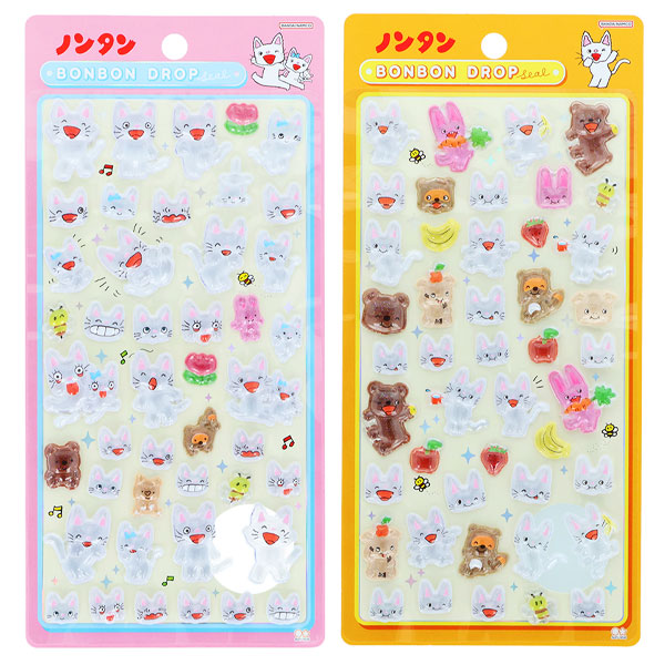 【お一人様2セットまで】ノンタン ボンボンドロップシール