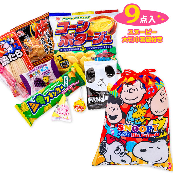大判巾着袋付お菓子詰合せ  スヌーピー