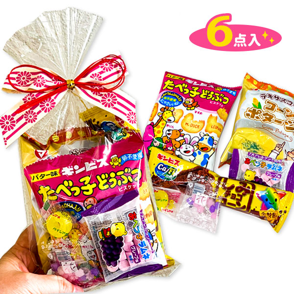 和風リボン付お菓子詰合せ 桃