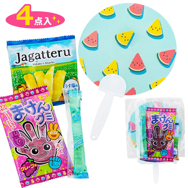 縁日うちわお菓子ギフト