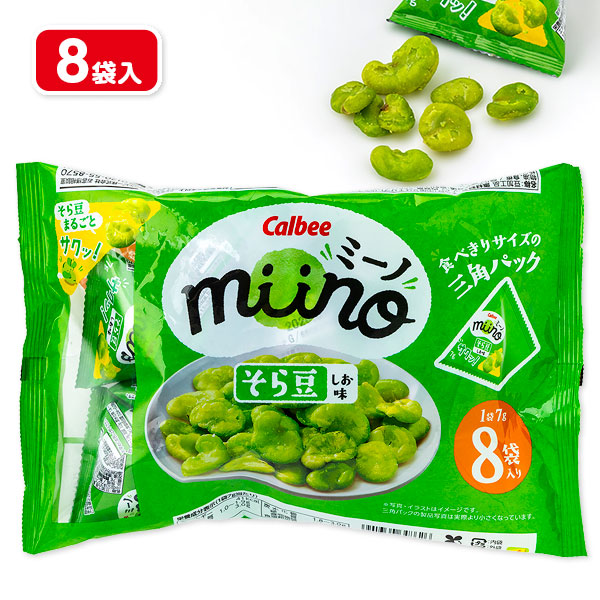 miino  そら豆しお味  三角パック