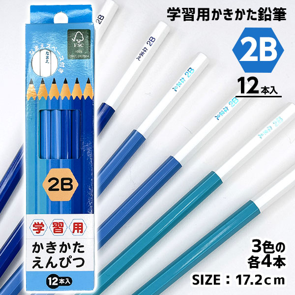 学習用かきかた鉛筆2B ブルー